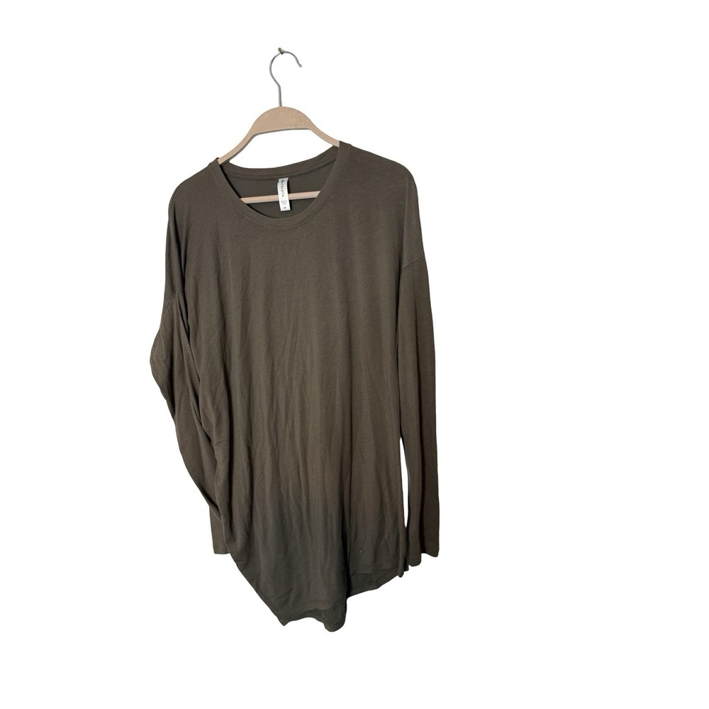 Athleta Cloudlight Restore Top Coffee House SIZE S Tall 631815 Asymmetrical Yoga